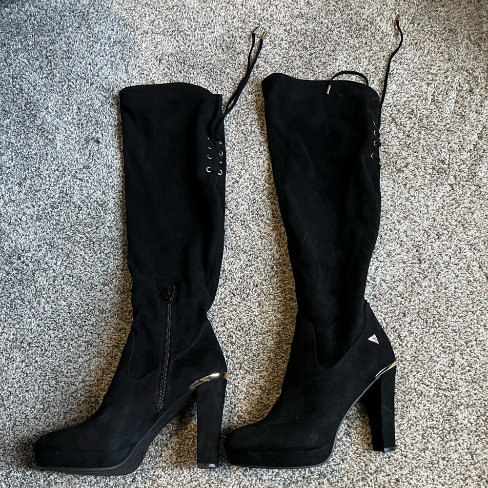 GUESS suede knee-high boots
